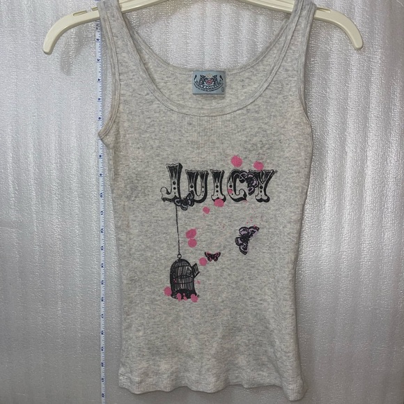 Juicy Couture Gray Tank Top with Pink Accents Size Small - Picture 7 of 17